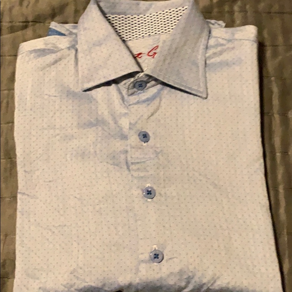 Robert Graham light blue boys shirt size 8